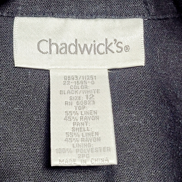 VTG 80s Chadwick's Linen Wrap Blouse Women's (12) - Picture 4 of 6